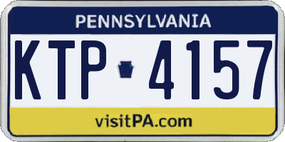 PA license plate KTP4157