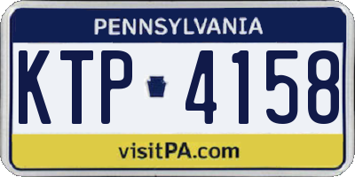 PA license plate KTP4158