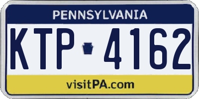 PA license plate KTP4162