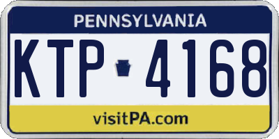 PA license plate KTP4168
