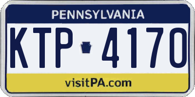 PA license plate KTP4170