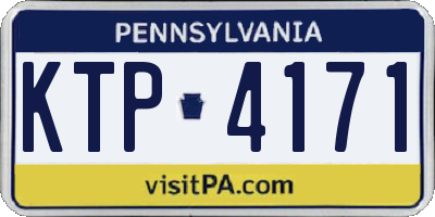 PA license plate KTP4171