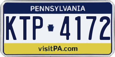 PA license plate KTP4172