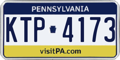 PA license plate KTP4173