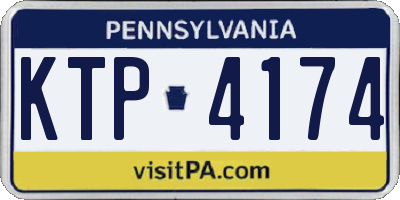 PA license plate KTP4174