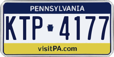 PA license plate KTP4177