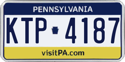 PA license plate KTP4187