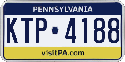 PA license plate KTP4188