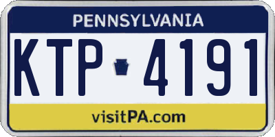 PA license plate KTP4191