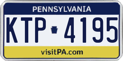 PA license plate KTP4195