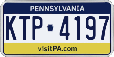 PA license plate KTP4197