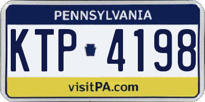 PA license plate KTP4198