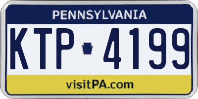 PA license plate KTP4199