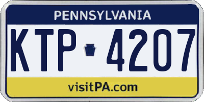 PA license plate KTP4207