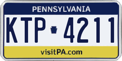 PA license plate KTP4211