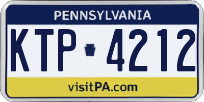 PA license plate KTP4212