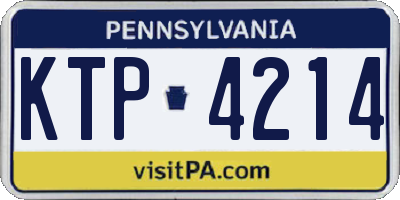 PA license plate KTP4214