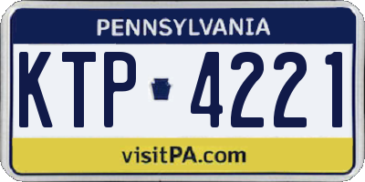 PA license plate KTP4221