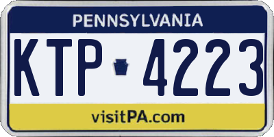 PA license plate KTP4223