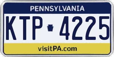 PA license plate KTP4225