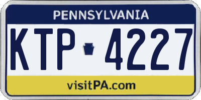 PA license plate KTP4227