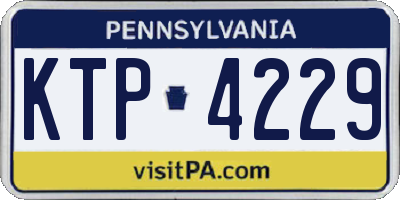 PA license plate KTP4229