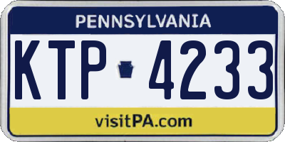 PA license plate KTP4233