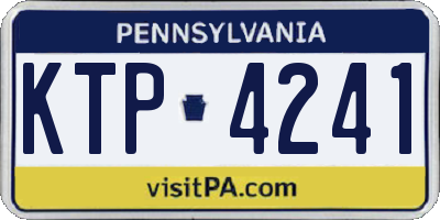 PA license plate KTP4241