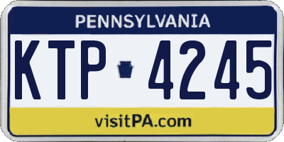 PA license plate KTP4245