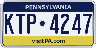 PA license plate KTP4247