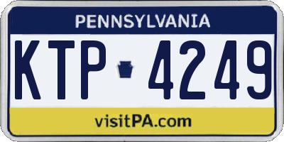 PA license plate KTP4249