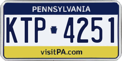 PA license plate KTP4251