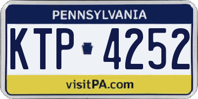 PA license plate KTP4252