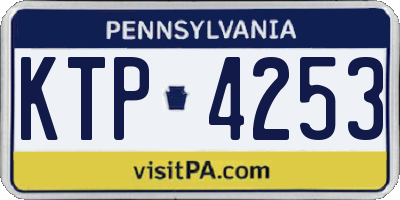 PA license plate KTP4253