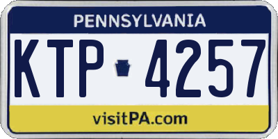 PA license plate KTP4257