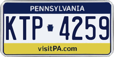 PA license plate KTP4259