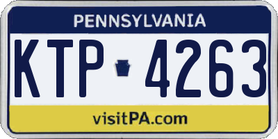 PA license plate KTP4263