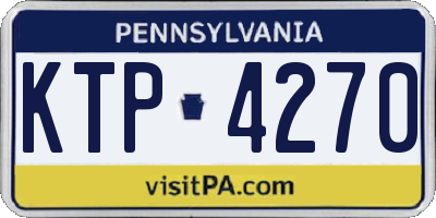 PA license plate KTP4270