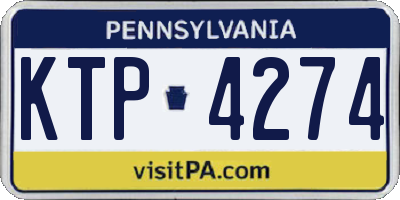 PA license plate KTP4274