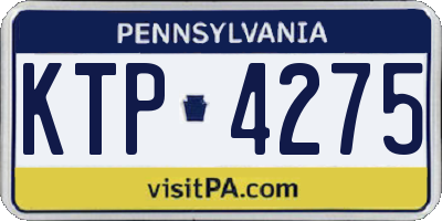 PA license plate KTP4275