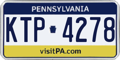 PA license plate KTP4278