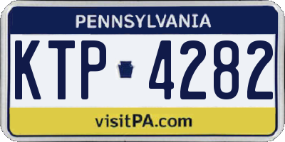 PA license plate KTP4282
