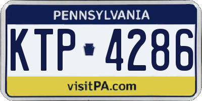 PA license plate KTP4286