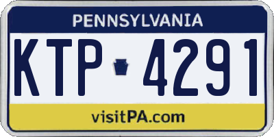 PA license plate KTP4291