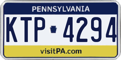 PA license plate KTP4294