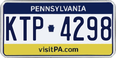 PA license plate KTP4298