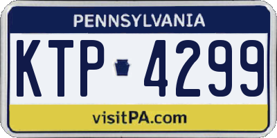 PA license plate KTP4299