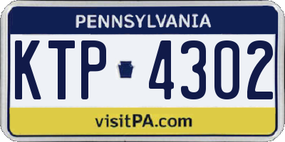 PA license plate KTP4302