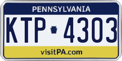 PA license plate KTP4303