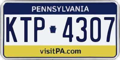 PA license plate KTP4307